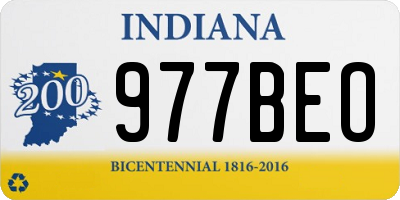 IN license plate 977BEO