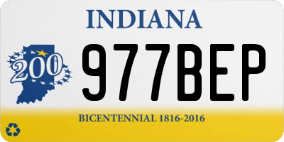 IN license plate 977BEP
