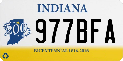 IN license plate 977BFA