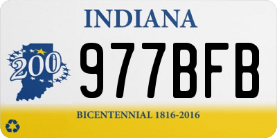 IN license plate 977BFB
