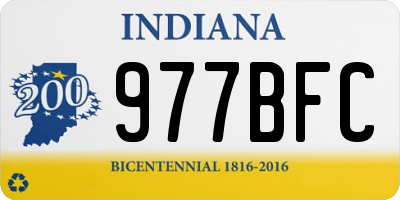 IN license plate 977BFC