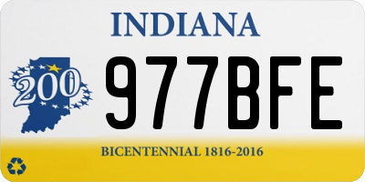 IN license plate 977BFE
