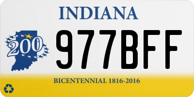 IN license plate 977BFF