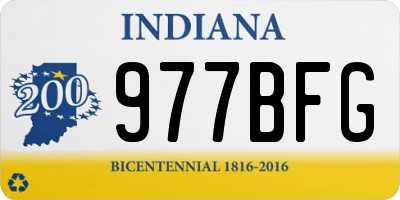 IN license plate 977BFG