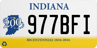 IN license plate 977BFI