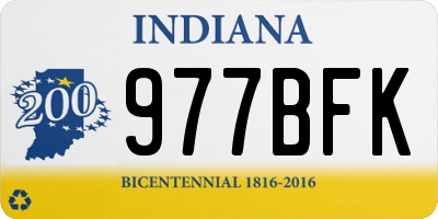 IN license plate 977BFK