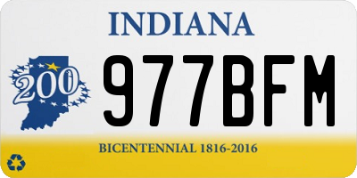 IN license plate 977BFM
