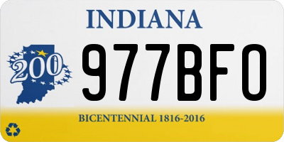 IN license plate 977BFO