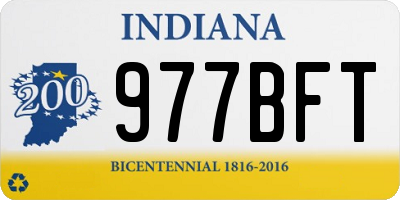 IN license plate 977BFT