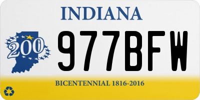 IN license plate 977BFW