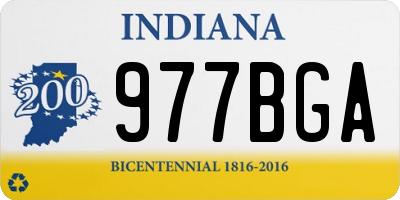 IN license plate 977BGA