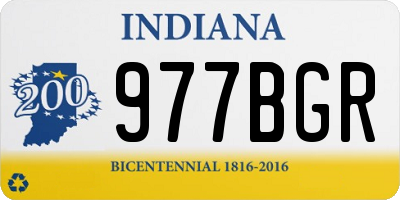 IN license plate 977BGR