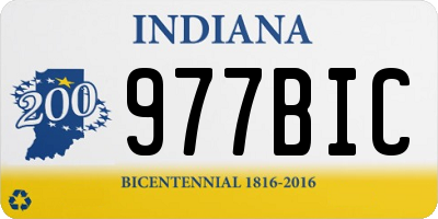 IN license plate 977BIC