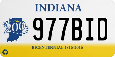 IN license plate 977BID