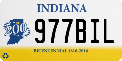 IN license plate 977BIL