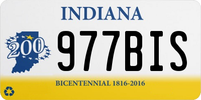 IN license plate 977BIS