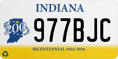 IN license plate 977BJC