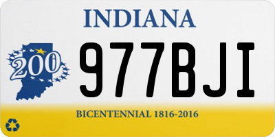 IN license plate 977BJI