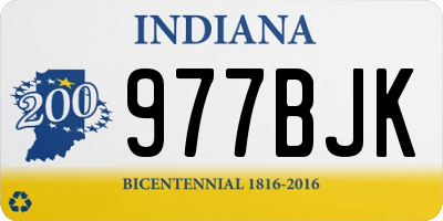 IN license plate 977BJK