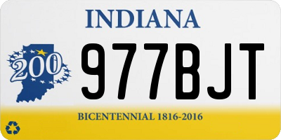 IN license plate 977BJT