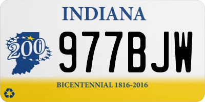 IN license plate 977BJW