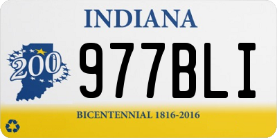 IN license plate 977BLI