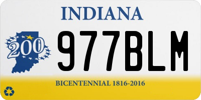 IN license plate 977BLM