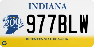 IN license plate 977BLW