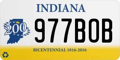 IN license plate 977BOB
