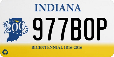 IN license plate 977BOP
