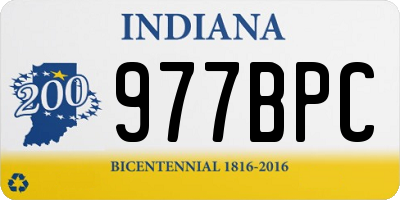 IN license plate 977BPC