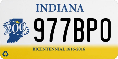 IN license plate 977BPO
