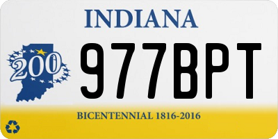 IN license plate 977BPT