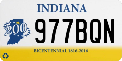 IN license plate 977BQN