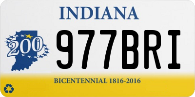 IN license plate 977BRI