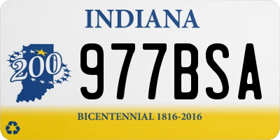 IN license plate 977BSA