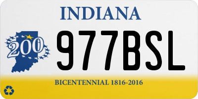 IN license plate 977BSL