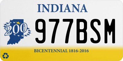 IN license plate 977BSM