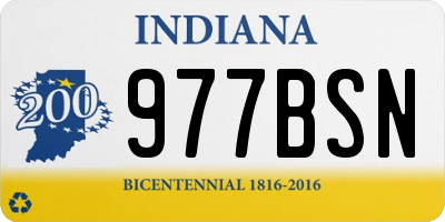 IN license plate 977BSN