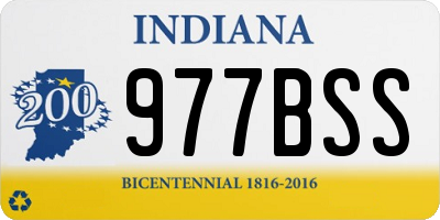 IN license plate 977BSS