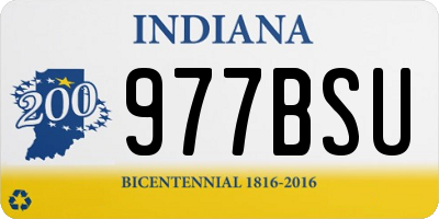 IN license plate 977BSU