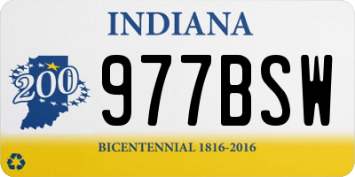 IN license plate 977BSW