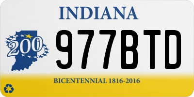 IN license plate 977BTD