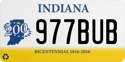 IN license plate 977BUB