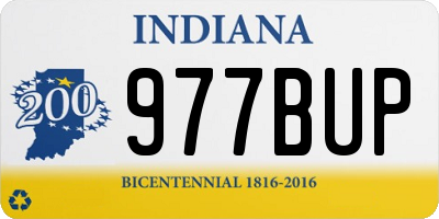IN license plate 977BUP