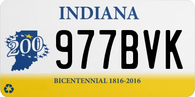 IN license plate 977BVK