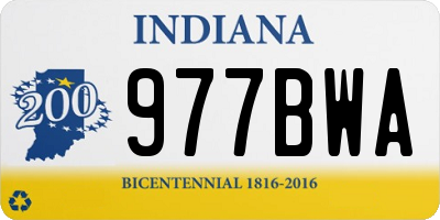 IN license plate 977BWA