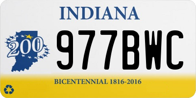 IN license plate 977BWC