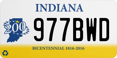 IN license plate 977BWD