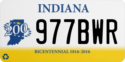 IN license plate 977BWR